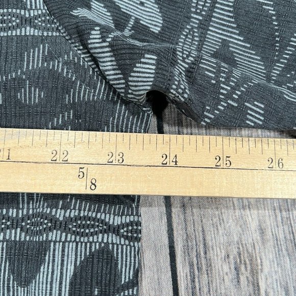 Tommy Bahama 100% Silk Hawaiian Floral Short Sleeve Button Shirt Large Grey Camp - Picture 5 of 7